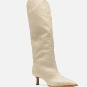 Vicenza Montreal Leather Boot Women's Size 38 Grey Brand New